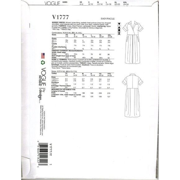 Vogue V1777 Misses XS to M Rachel Comey Midi Dress Uncut Sewing Pattern - Picture 2 of 2